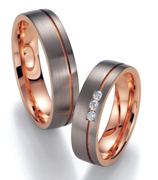 Nowotny Collection Ruesch Eheringe/Trauringe Bicolor 02/40010/055-02/40020/055