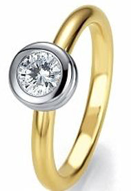 Verlobungsring/Vorsteckring Weißgold/Gelbgold Breuning 48/04759