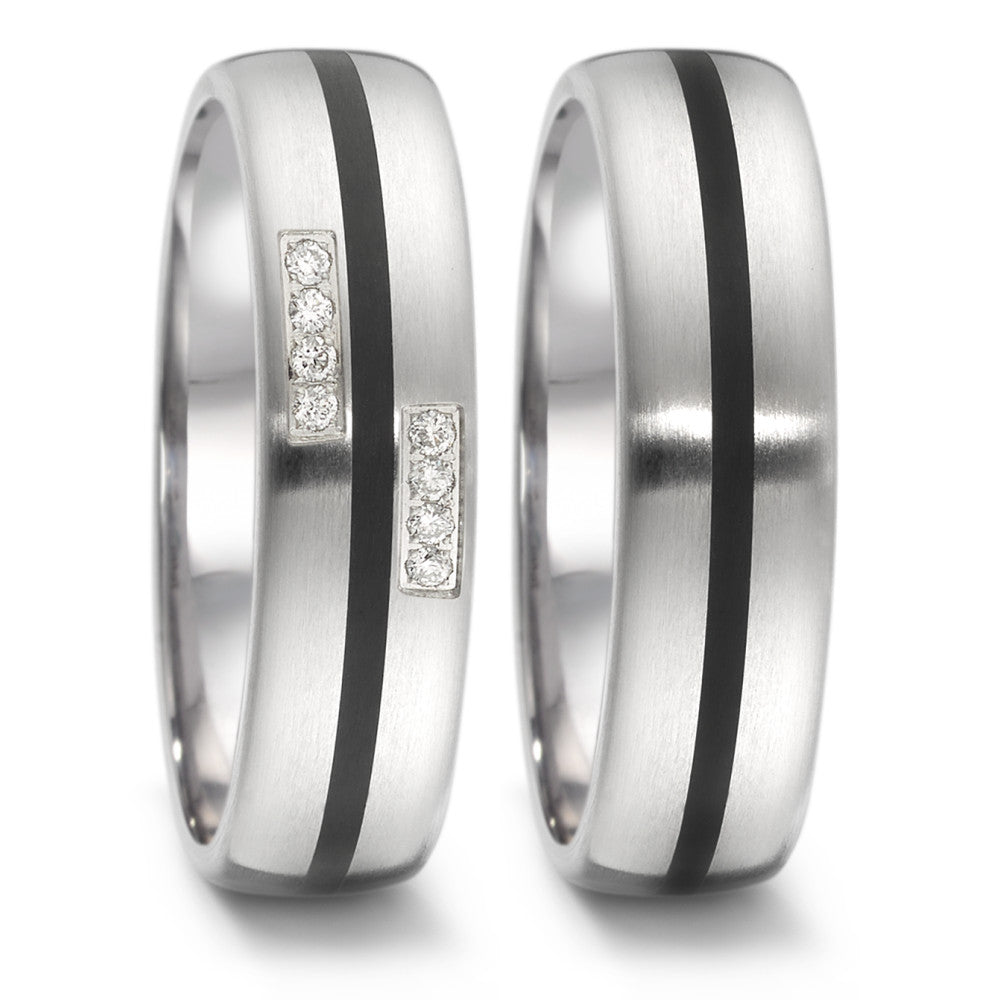 Produktbild: TeNo Trauringe/Eheringe PARTNER mit Keramik TAMOR SATIN Bicolor 064.2500.D50.XX-064.25P01.D50.XX