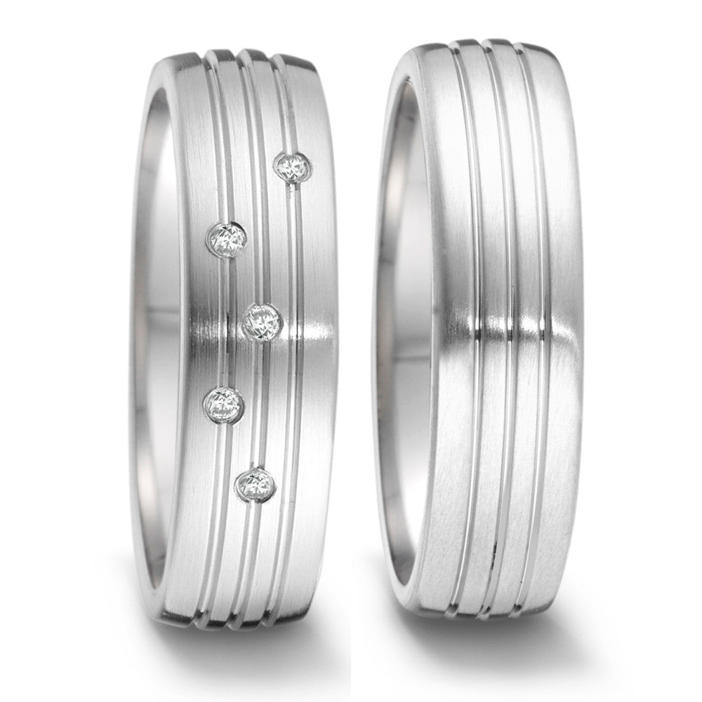 Produktbild: TeNo Trauringe/Eheringe PURE DESIGN TAMOR SATIN 069.2500.D53.XX-069.25S01.D53.XX