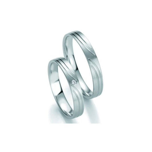 Breuning Weißgold Slim-Line Trauringe/Eheringe 48/07123-48/07124