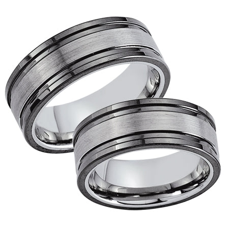 Produktbild: Schwarz Eheringe/Trauringe Tungsten Bicolor 20022