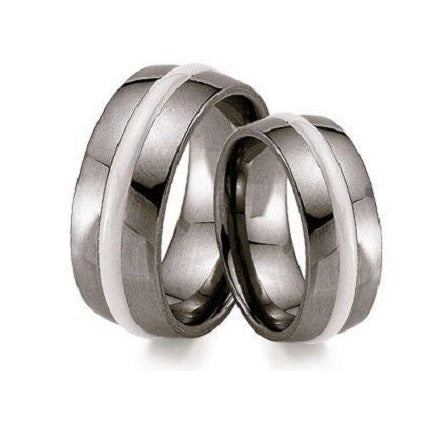 Produktbild: Schwarz Eheringe/Trauringe Tungsten Bicolor 20037