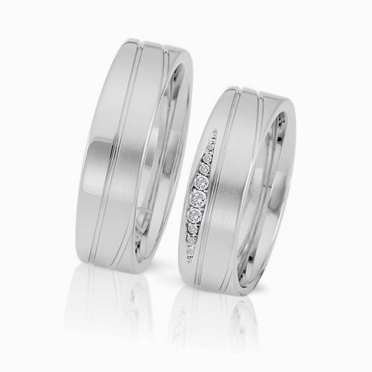 Herzog Trauringe/Eheringe Weißgold 3021