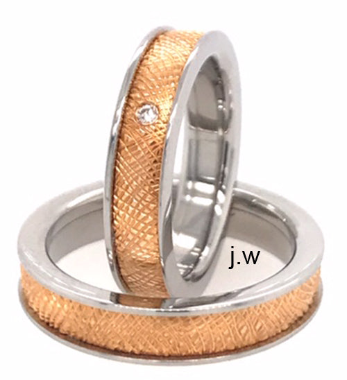 Produktbild: Tantalum Magic Titan/Rotgold Trauringe/Eheringe 31060-30060