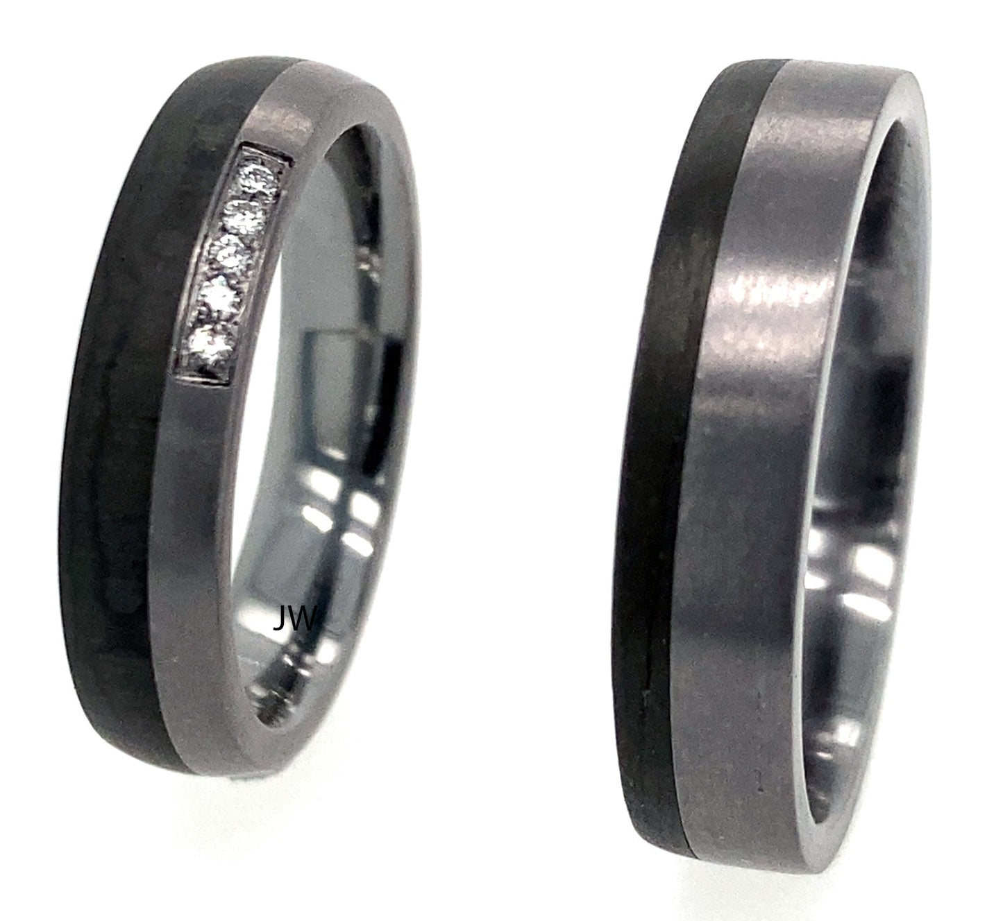 Tantalum Magic Trauringe Tantal/Carbon 31619-30619