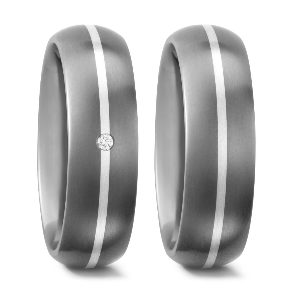 Produktbild: TitanFactory Titan-Silber Trauringe/Eheringe 50909/001/002/9202-50909/001/000/9202