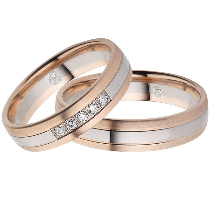 Rauschmayer Trauringe/Eheringe Weißgold/Roségold 1151044-1051044