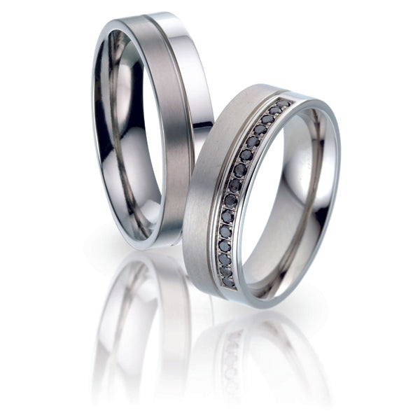 TitanFactory Trauringe/Eheringe 51671-51670black