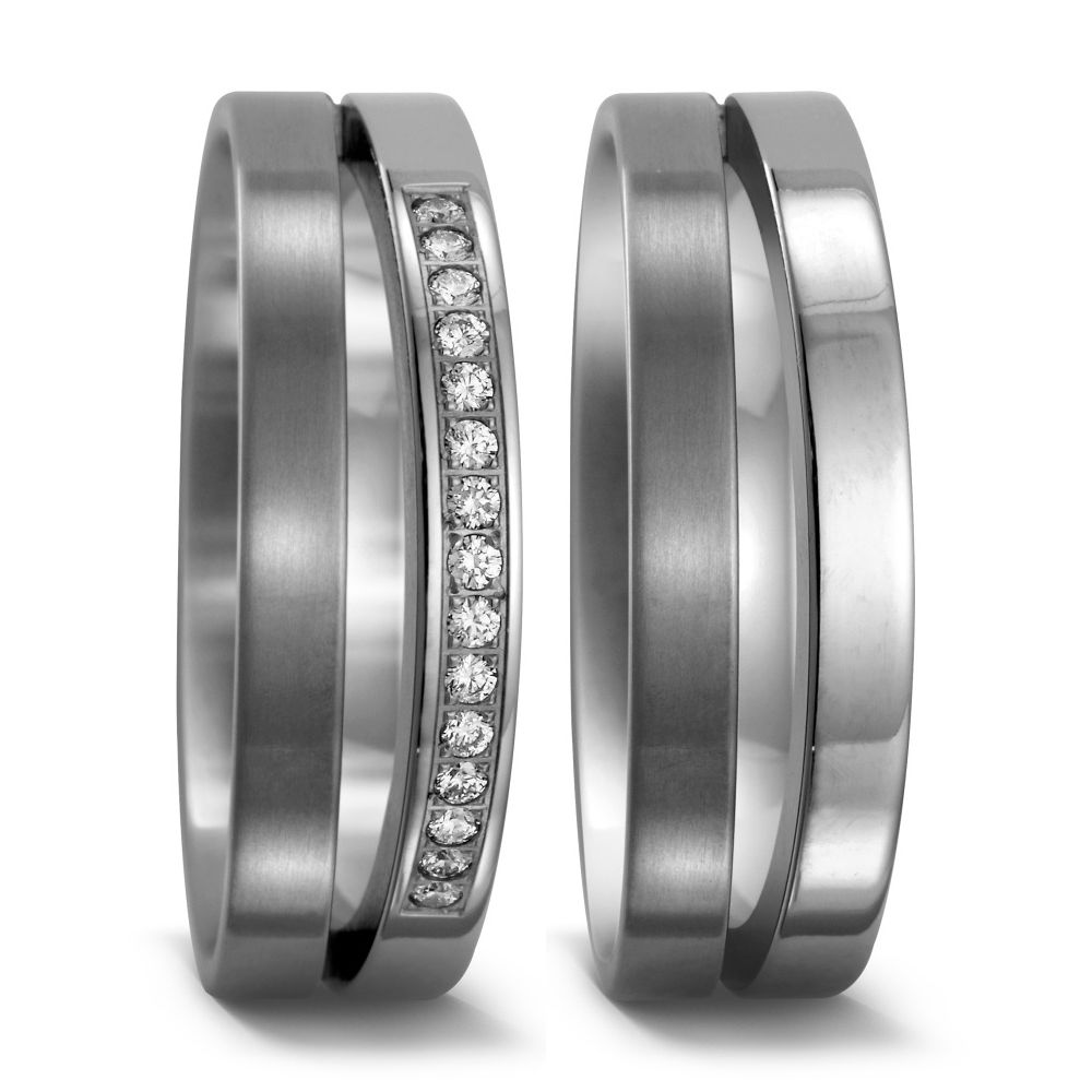 TitanFactory Titan Trauringe/Eheringe 51678/001/015/2000-51677/001/000/2000