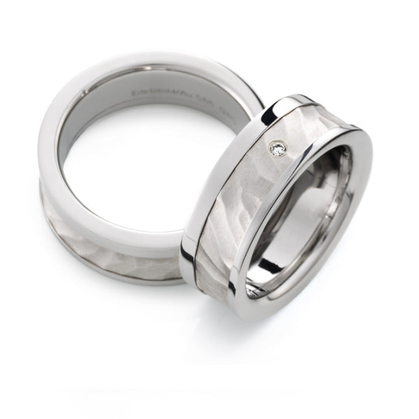 Weidner Trauringe/Eheringe Stahl mit Gold Bicolor 62818