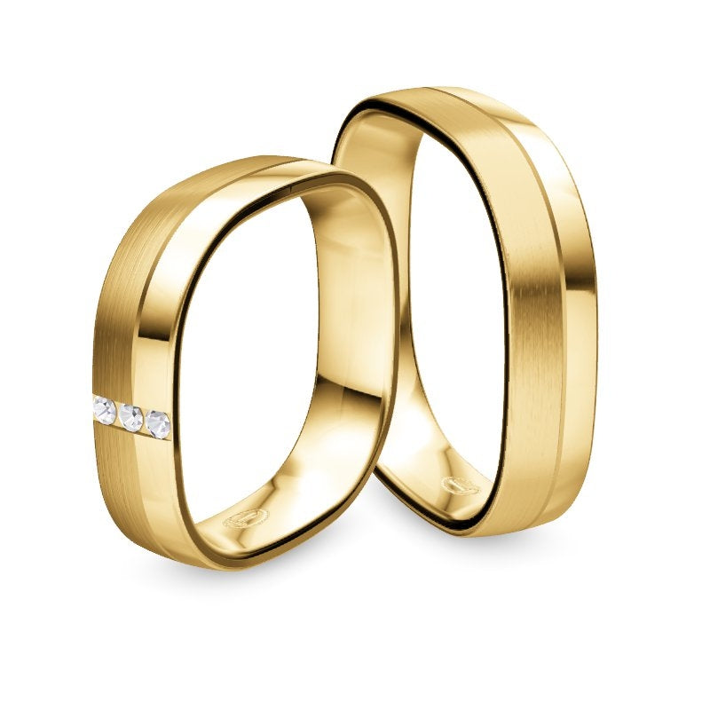 Nowotny Collection Ruesch Eheringe Honeymoon Solid Bicolor 66/45070/052-66/45080/052