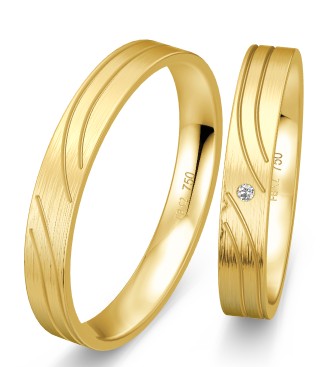 Breuning Gelbgold Slim-Line Trauringe/Eheringe 48/07123-48/07124