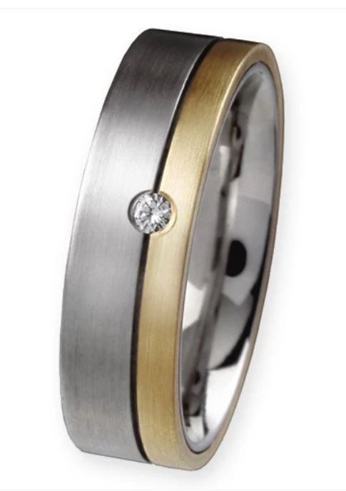 R51 Stahl/750 Gold mit Brill