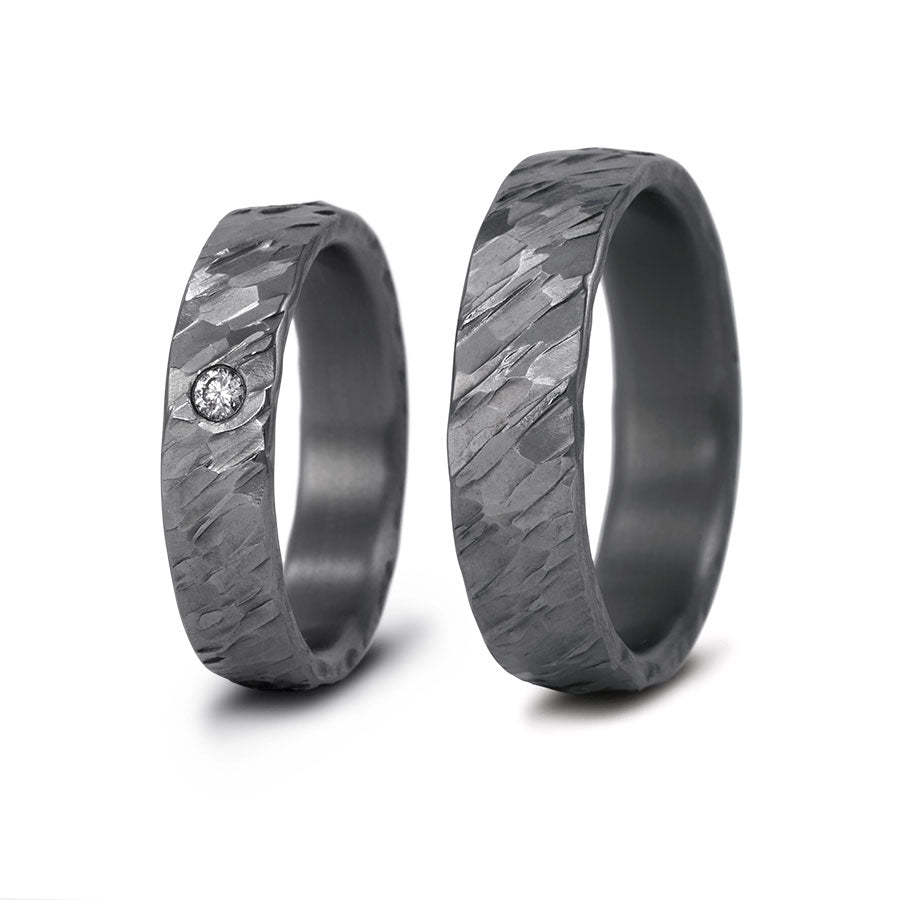 Produktbild: Tantal Trauringe Facette 5+6 mm breite