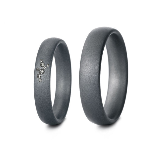 Tantal Eheringe P1 4+5 mm 6 Brill. 0.045ct.