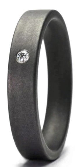 TANTALUM MAGIC Tantal Ring Matt P2 1 Brill 0.016 ct.