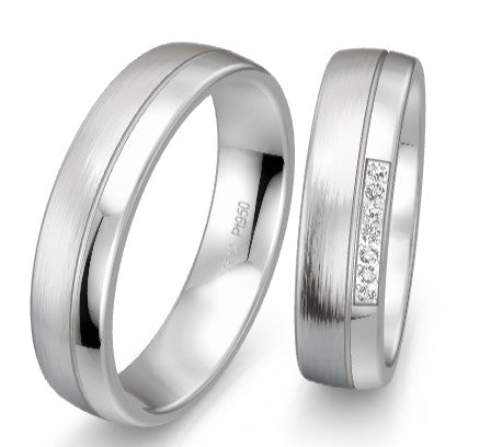 Breuning Platin Design Trauringe 48/09072-48/09073