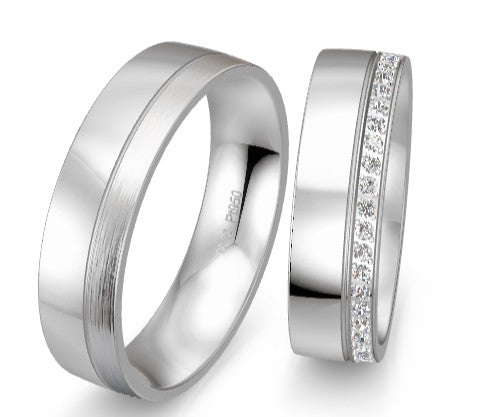 Breuning Platin Design Trauringe 48/09074-48/09075