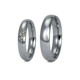 Produktbild: Tantal Eheringe P1 4+5 mm Poliert 15 Brill. 0.076ct.