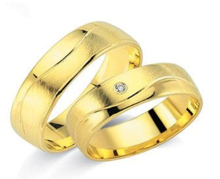 Schwarz Trauringe/Eheringe Crazy Love Gelbgold SW581