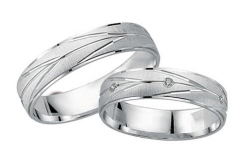 Schwarz Trauringe/Eheringe Crazy Love Weißgold SW588