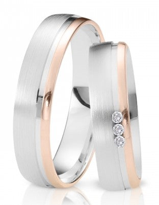 Herzog Trauringe/Eheringe Weißgold Rotgold 4092