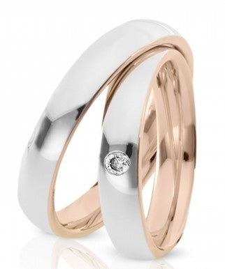 Herzog Trauringe/Eheringe Weißgold Rotgold 4128