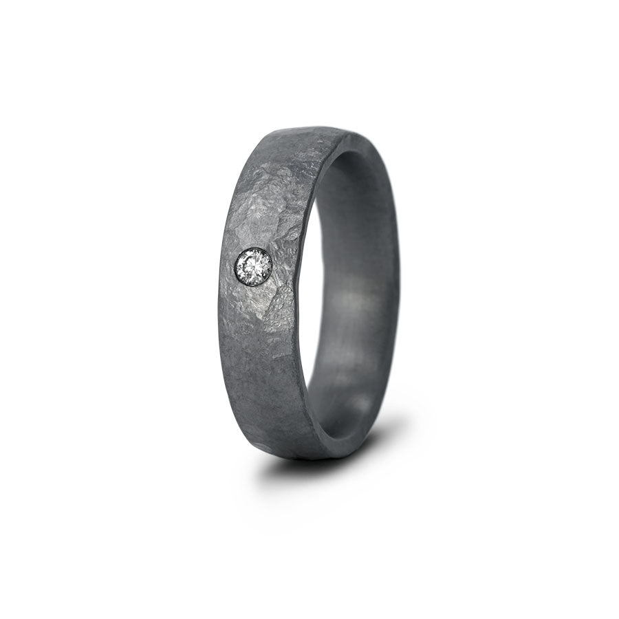Produktbild: Tantal Trauringe 5+6 mm Stein
