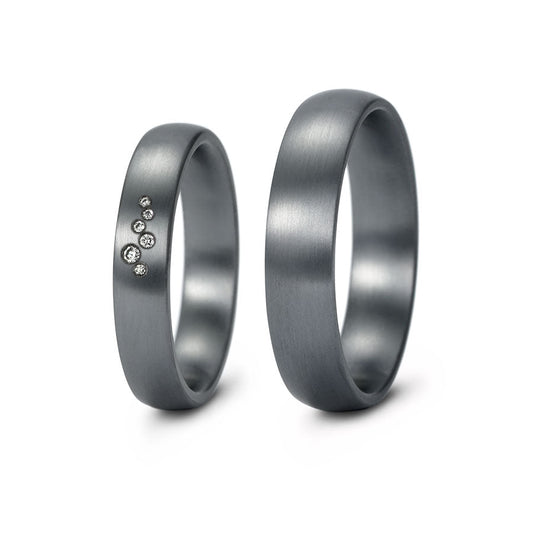 Tantal Eheringe P1 4+5 mm 6 Brill. 0.017ct.
