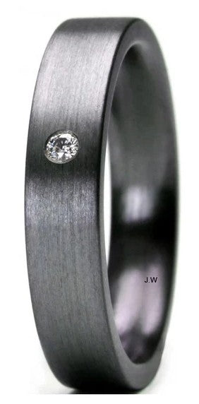 TANTALUM MAGIC Tantal Ring Linie P2 1 Brill 0.016 ct.