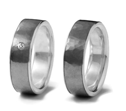 Produktbild: Tantal/Silber Eheringe Axial by Haudarin