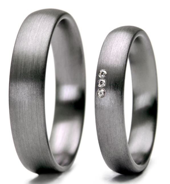 Tantalum Magic Tantal Eheringe P1 Linie 3Brill 0.017 ct.