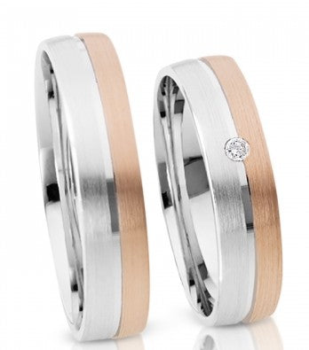 Herzog Trauringe/Eheringe Weißgold Rotgold 146