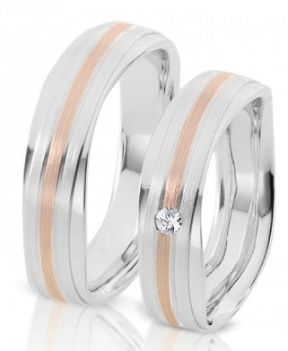 Herzog Trauringe/Eheringe Weißgold Rotgold 2326