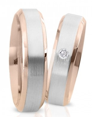 Herzog Trauringe/Eheringe Weißgold Rotgold 329