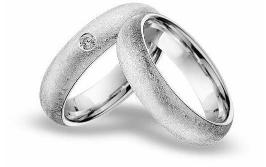 Blumer Weißgold Trauringe - 00183-00184