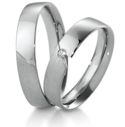 Breuning Weißgold Trauringe I48-04129-48-04130