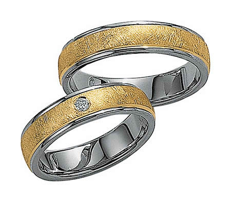 Gerstner Bicolor Trauringe (Weißgold/Gelbgold) - (4)26710/5