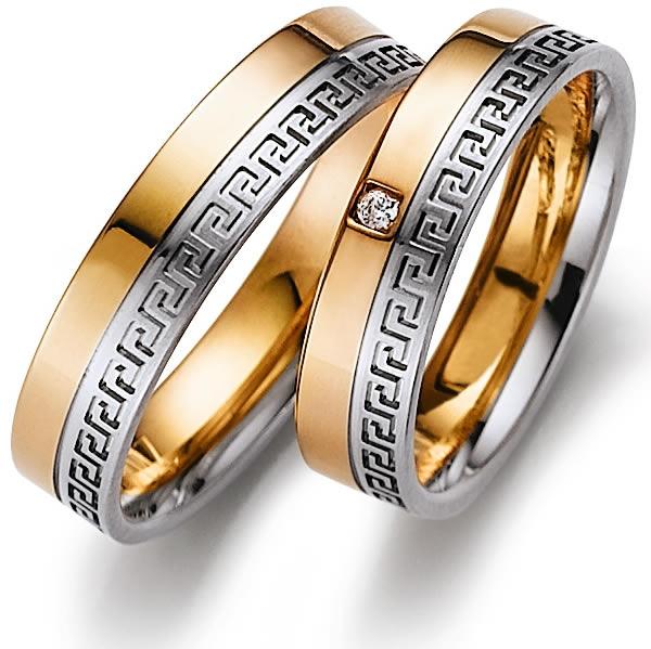 Gerstner Bicolor Trauringe Weißgold/Gelbgold - 4/20412-5