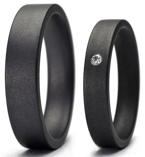 Tantalum Magic Tantal Eheringe P2 MATT 1 brill. 0,0166ct