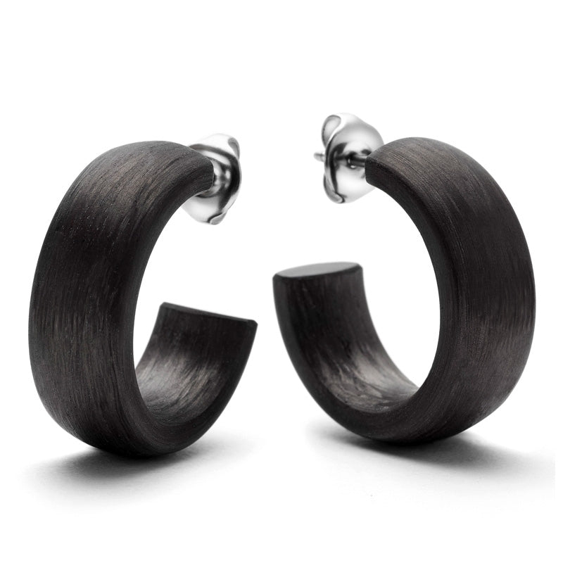 Produktbild: TitanFactory Ohringe, Creolen aus Carbon 29091/002/000/N000