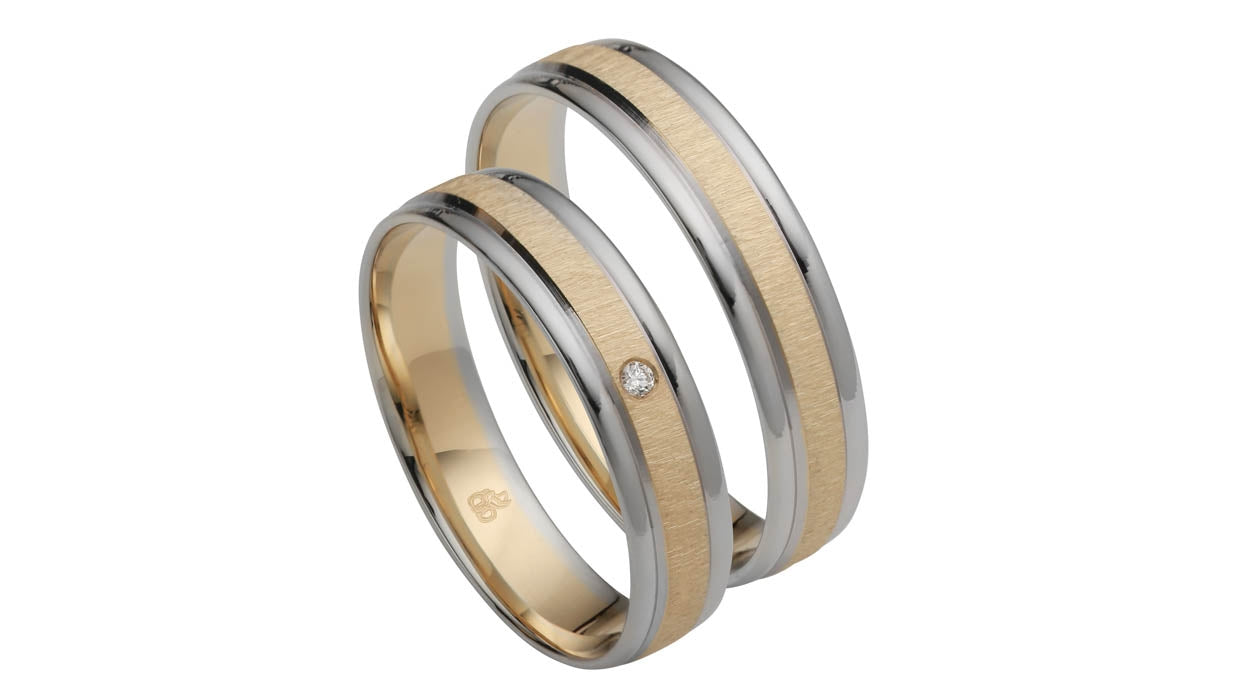 Rauschmayer Eheringe First Modern Love Bicolor 83-00003/82-00003