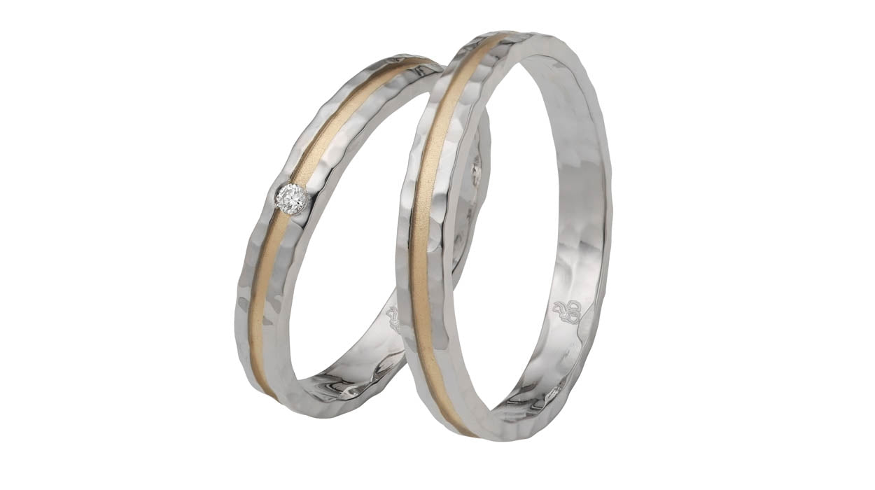 Rauschmayer Eheringe First Modern Love Bicolor 83-00009/82-00009