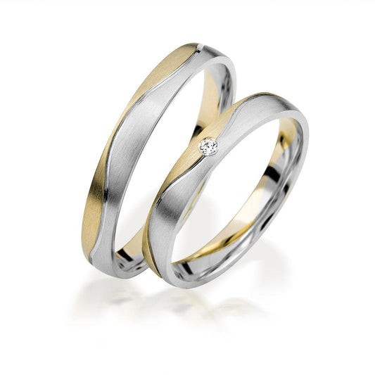 Simon & Söhne Trauringe/Eheringe Slim Bicolor S 155