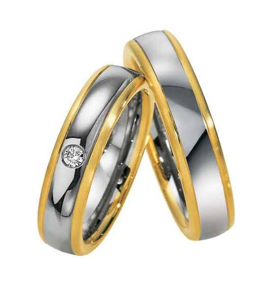 Saint Maurice Bicolor Trauringe (Weißgold/Gelbgold) 81295-81294