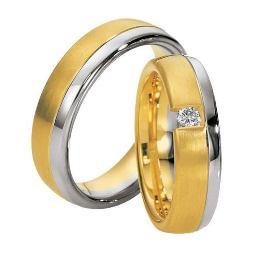 Saint Maurice Bicolor Trauringe (Weißgold/Gelbgold) 81293-81292