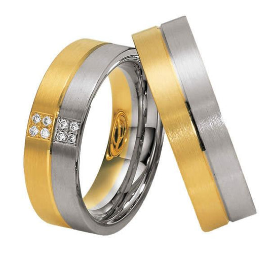 Saint Maurice Bicolor Trauringe (Weißgold/Gelbgold) 81315-81314