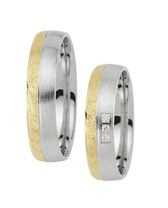 Schwarz Eheringe/Trauringe True Love Bicolor SW 323