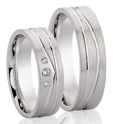 Schwarz Trauringe/Eheringe Weißgold SW 270